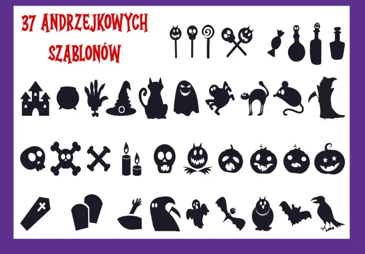 37 szablonów na Andrzejki do przedszkola: straszne domy, dynie, duchy, koty, nietoperze i inne.