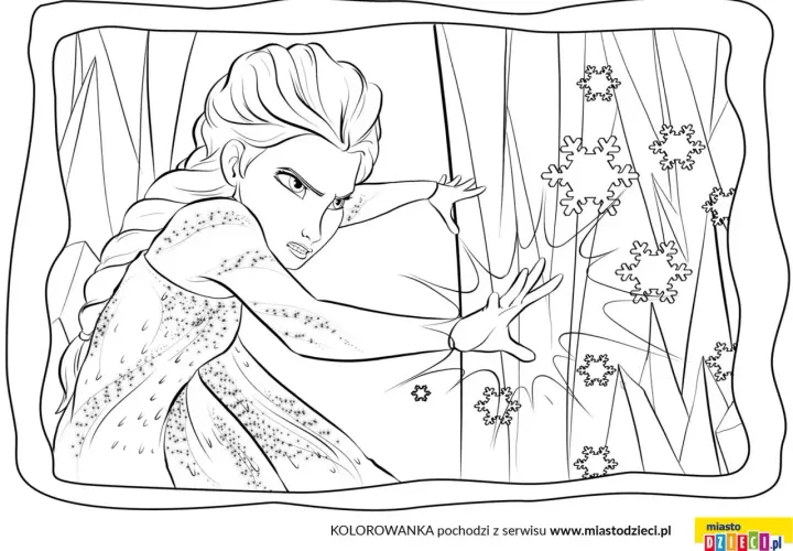 Elsa do druku tworzy lodowe płatki.