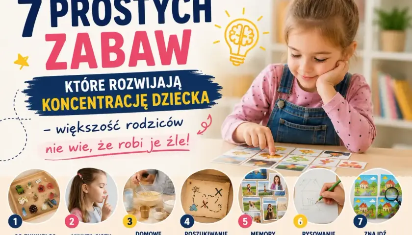 7 prostych zabaw dla dzieci, które rozwijają koncentrację: od memory po rysowanie drugą ręką.