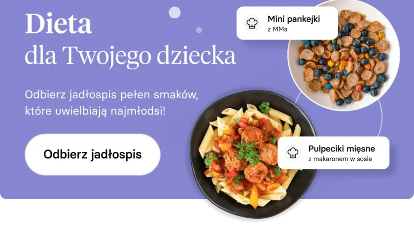 Tani obiad dla dzieci: pulpeciki z makaronem i mini pankejki z owocami. Odbierz jadłospis pełen smaków dla najmłodszych.