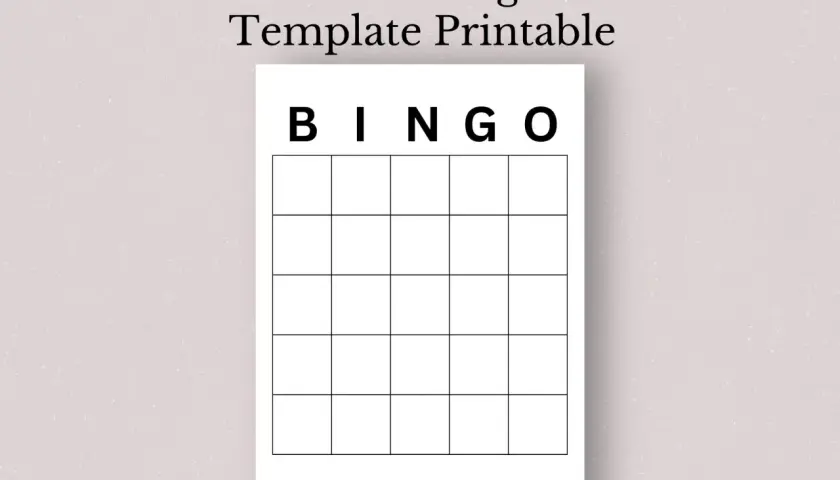 Plansze do gry w Bingo z numerami i gwiazdką, w tle czerwony okrąg z napisem "1000 BINGO CARDS".