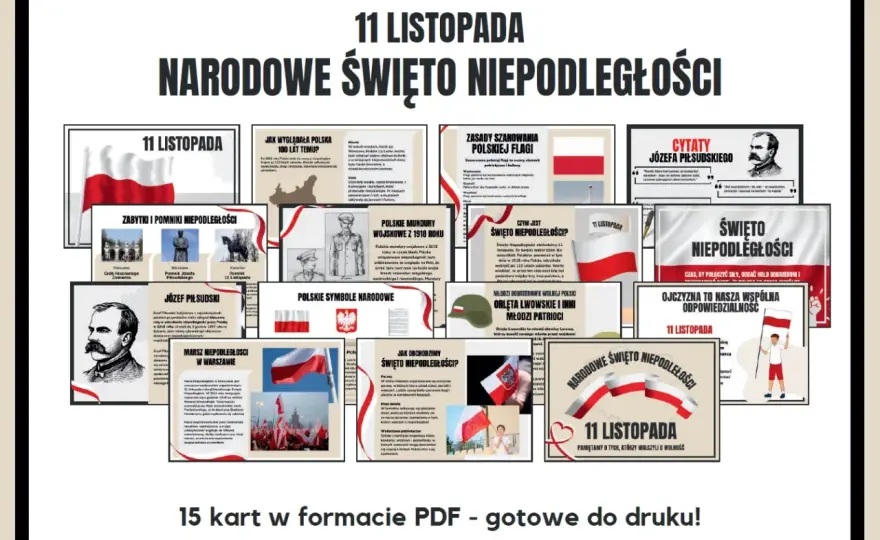 Gazetka szkolna 11 listopada - Proste pomysły i gotowe szablony