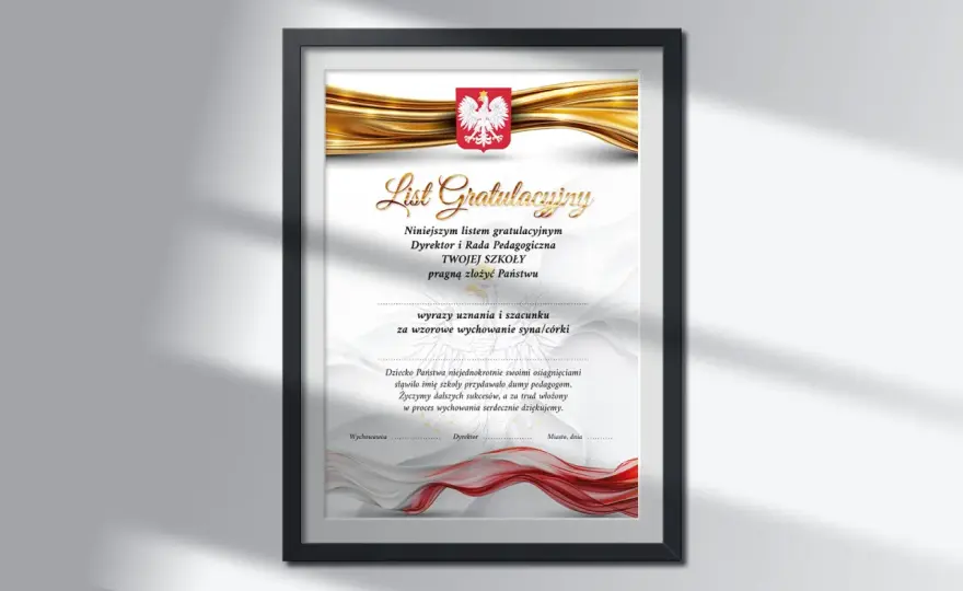 List gratulacyjny do druku - wzór i porady SEO