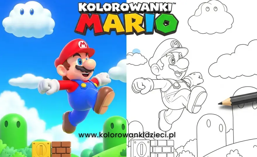 Mario do druku - Kolorowanki, maski, karty pracy dla dzieci