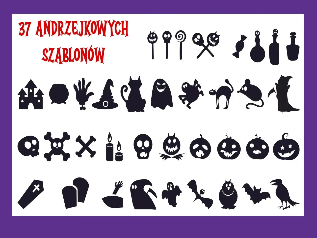 37 szablonów na Andrzejki do przedszkola: straszne domy, dynie, duchy, koty, nietoperze i inne.