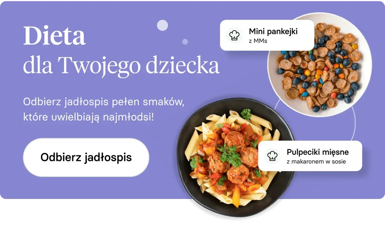 Tani obiad dla dzieci: pulpeciki z makaronem i mini pankejki z owocami. Odbierz jadłospis pełen smaków dla najmłodszych.