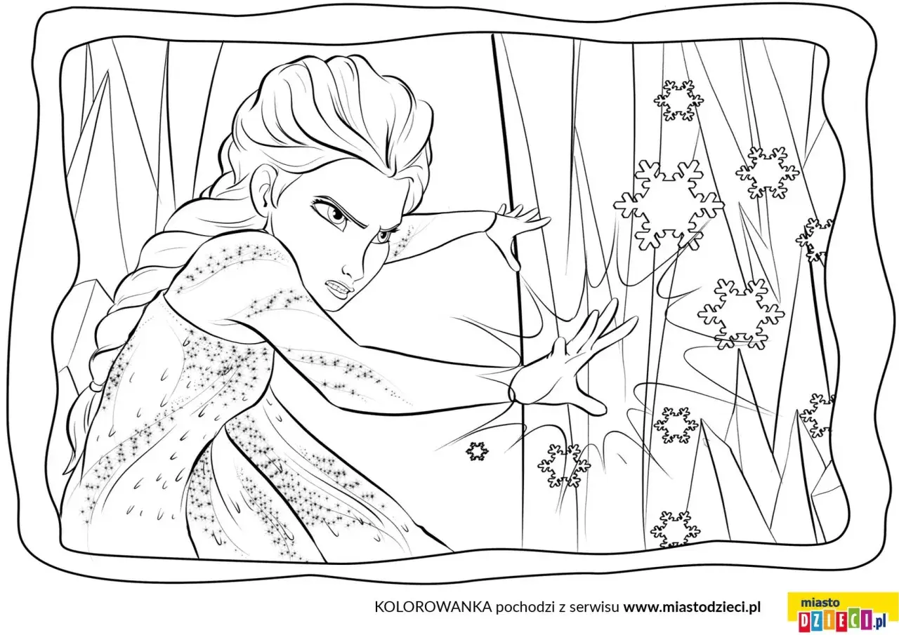 Elsa do druku tworzy lodowe płatki.