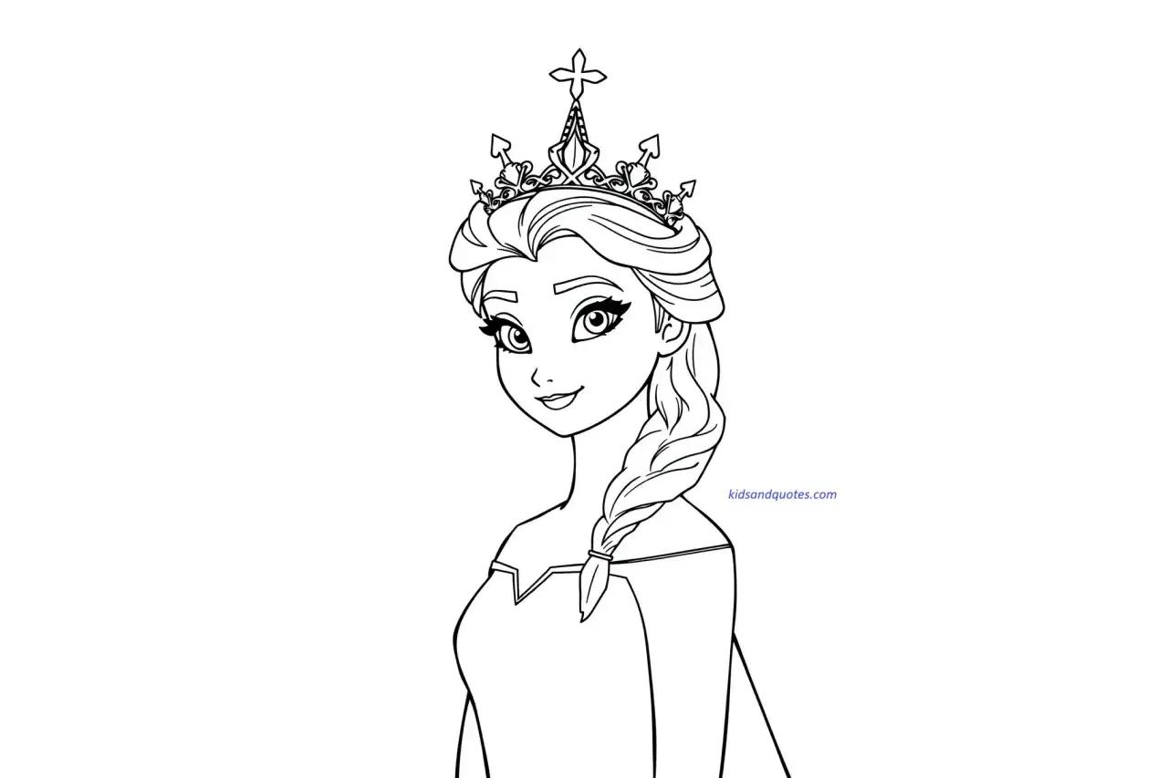 Elsa kolorowanka do druku A4